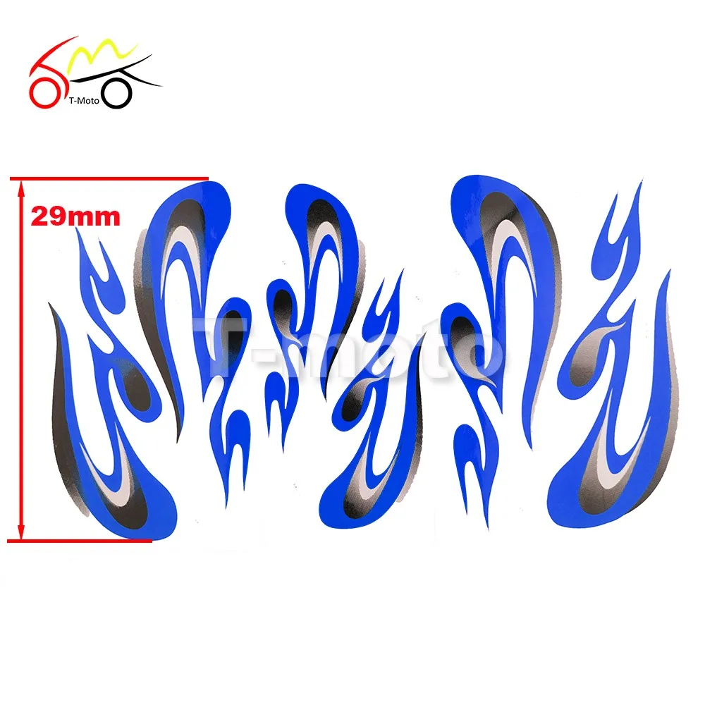 Оранжевый желтый красный синий переводная картинка наклейка для мотоциклов для 50cc 70cc 90cc 110cc 125cc ATV Quad Taotao Roketa Sunl Baja SSR наклейки