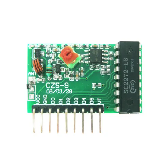 

315,433Mhz super-regenerative receiver module with six road ,wireless receiver module / receiver board sensitivity: -103dBm