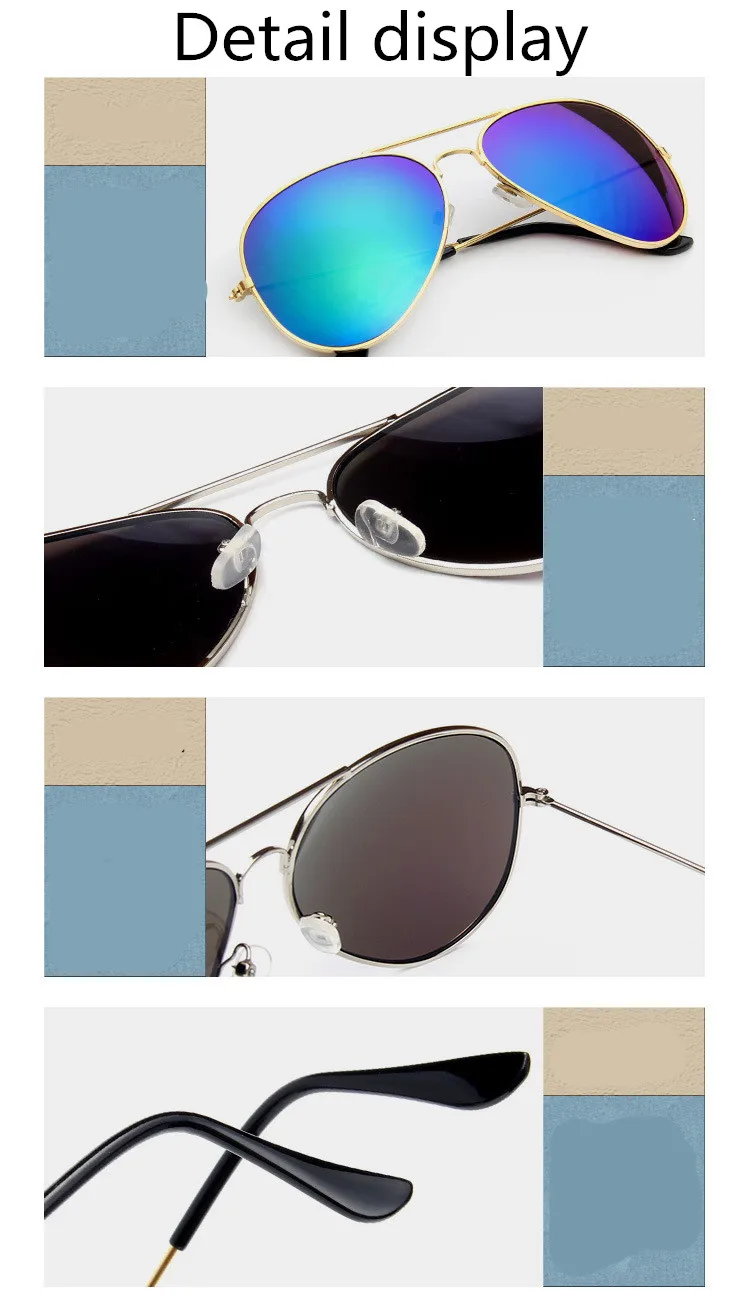 ASUOP2018 new ladies retro cat eye sunglasses luxury brand fashion men's pilot glasses UV400 night vision goggles night vision goggles (14)