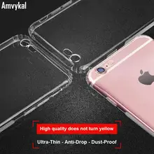 Amvykal для iphone X XR XS Max 5s SE 6s 7 8 Plus чехол прозрачный тонкий ультратонкий 0,6 мм мягкий силиконовый чехол из ТПУ с пылезащитной вилкой