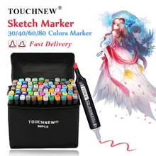 168 цветов TOUCHNEW 6 картина маркер для рисования набор кистей двуглавый жирный спирт манга анимационный рисунок эскизы художественные принадлежности