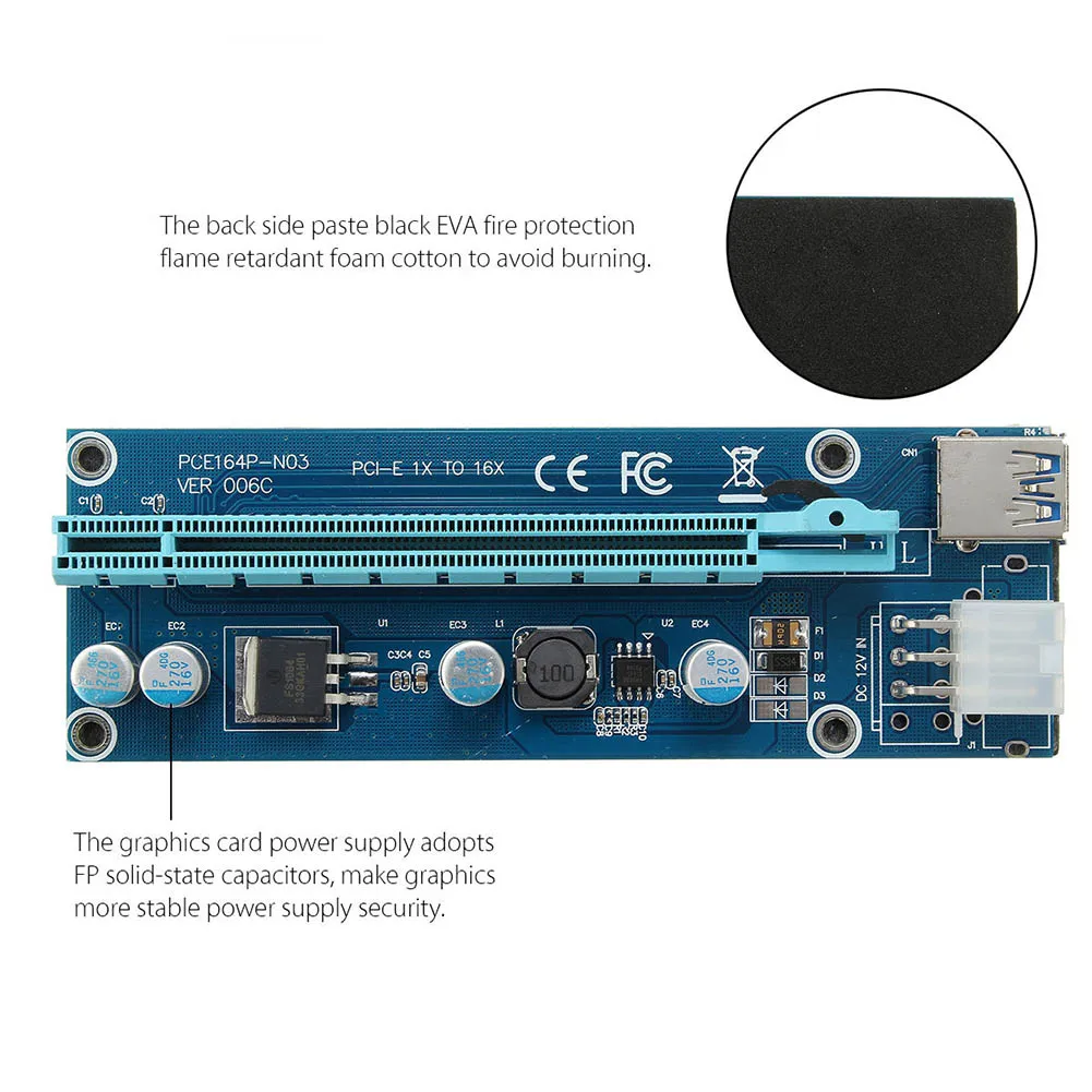 

New The best selling High Quality Computer Main Board H81 Motherboard RIG Ethereum + 7pcs Riser Cards for Mining BTC LTC QJY99