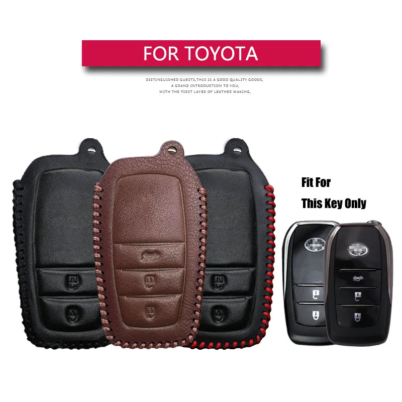 KUKAKEY кожаный чехол для ключа автомобиля для Toyota высокий посадочный Land Cruiser Riez RAV4 Camry Crolla Crown Prado автомобильный держатель для ключей