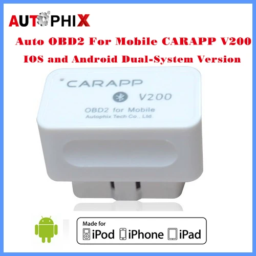 

AUTOPHIX Auto Code Reader OBD2 For Moblie CARAPP V200 Work With IOS/Android Dual-System