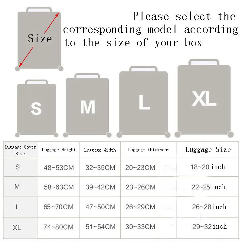 Багажный Защитный Чехол Эластичный чехол от пыли подходит для 18-32 дюймов чемодан на колесиках пылезащитный чехол дорожный аксессуар