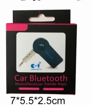 200 шт./лот Универсальный 3,5 мм беспроводной Bluetooth AUX аудио музыкальный приемник адаптер громкой связи с микрофоном для телефона Высокое качество - Цвет: Box packing
