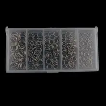 201 шт./лот рыболовное кольцо из нержавеющей стали, Разъемный зажим, поворотный быстросменный крюк с двойной петлей и коробкой 5 ячеек