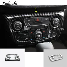 Per Jeep compass 2017 2018 2019 car styling Temperatura della Console Centrale aria condizionata interruttore Del Volume button trim bastone telaio 1 pz