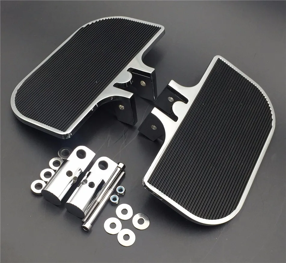 Aftermarket free shipping motorcycle parts Chrome Passenger Mini Floorboards Rear Footboards FootPegsFit Harley-Davidson Electra motorcycles parts pedal black cast chrome rear black passenger floorboards for harley flh flst fld