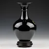 Jingdezhen Sharply Glaze Black Ceramic Vase Lotus Pattern For Modern Home Sitting Room Adornment 2