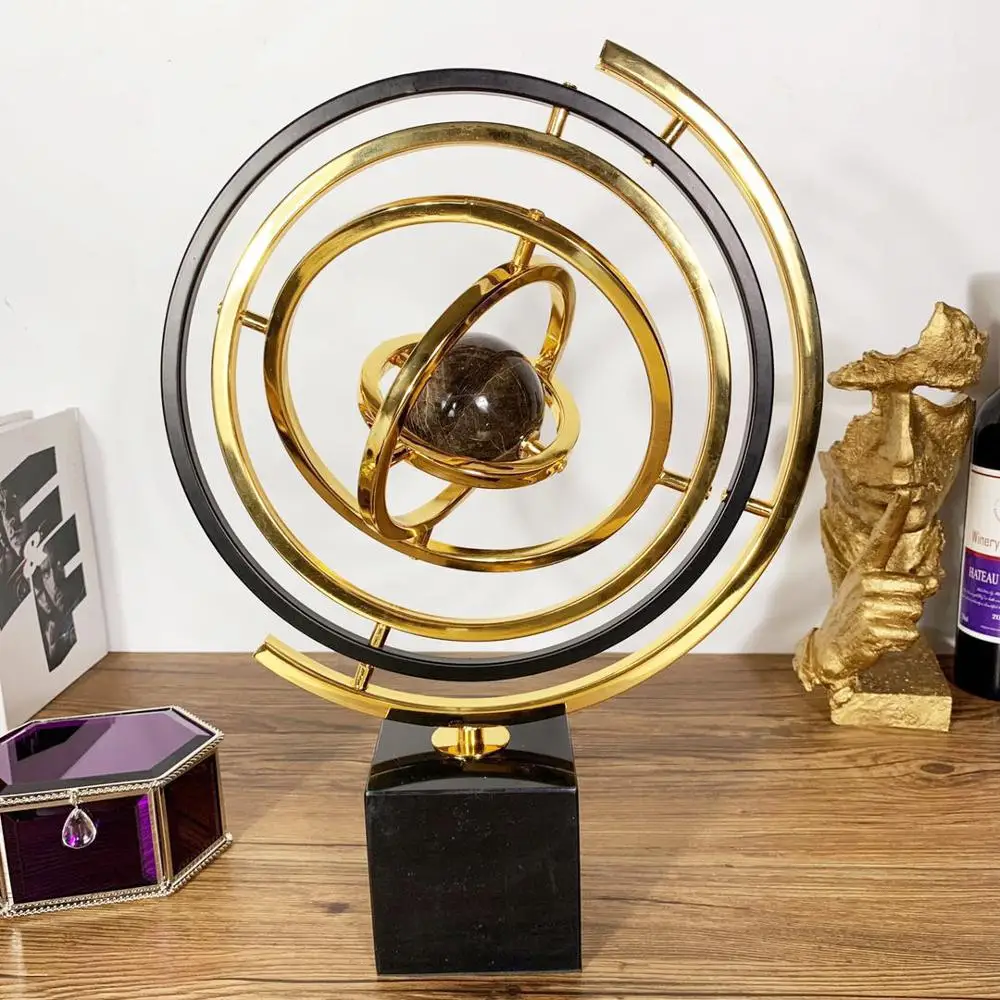 

Black Globe Plus Marble Decoration Study Room Decoration