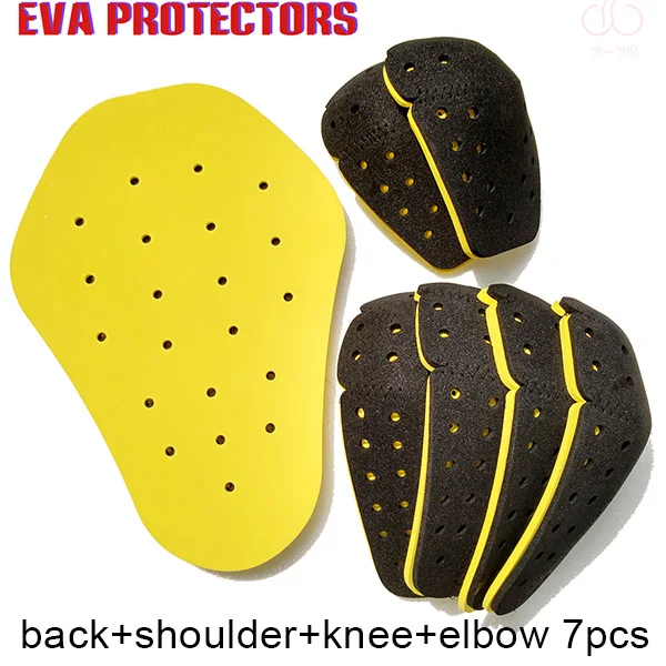 1 set motorcycle jacket armor insert protector motocross protective gear back pads + 2 elbows