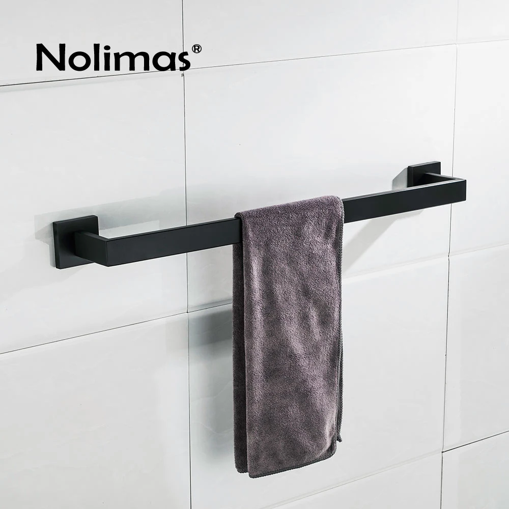 Matte Black SUS 304 Stainless Steel Bathroom Hardware Set Robe Hook Towel Bar Toilet Paper Holder Bathroom Accessories