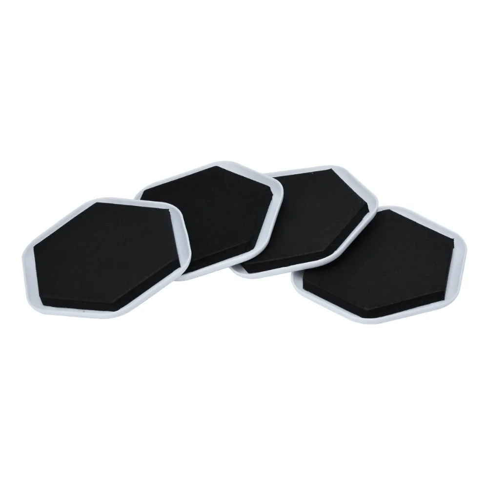 

Black 4Pcs Sofa Desk Wardrobe Moving Helper Heavy Duty Furniture Moving Pad Floor Protectors for Easy Moving Accessories