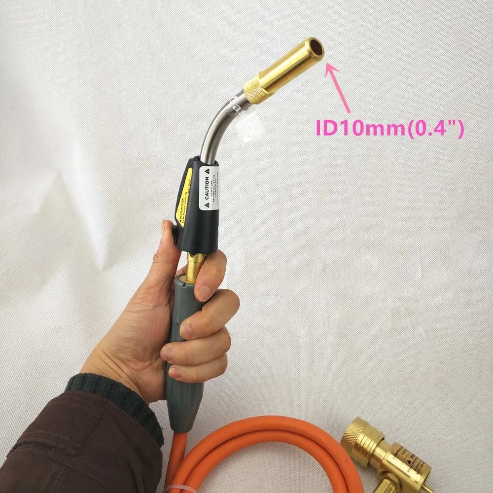 Self Ignition Braze Welding Torch 1.5m hose CGA600 connection suitable for Propane MAPP Catridge Cylinder Gas Welding Torch Heat