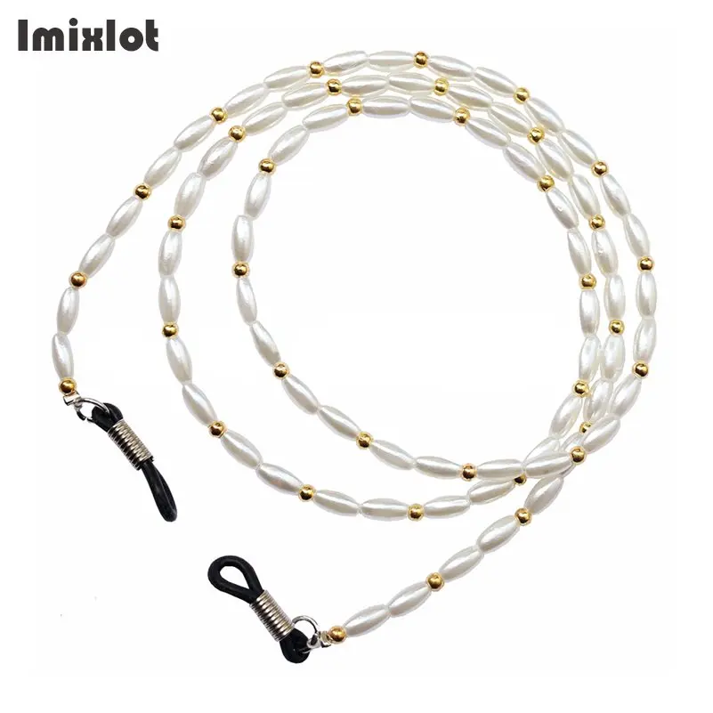 

Imixlot Simulated Pearl Long Beaded Sunglass Eyeglasses Reading Glasses Chain Cord Holder Sun Glasses Rope Eyewear Accessories