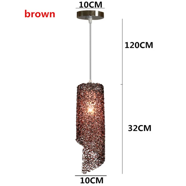 Современный Креативный цветной E27 светодиодный подвесной светильник, индивидуальный алюминиевый подвесной светильник, подвесной светильник, Домашний Светильник, Кухонные светильники - Цвет корпуса: Brown