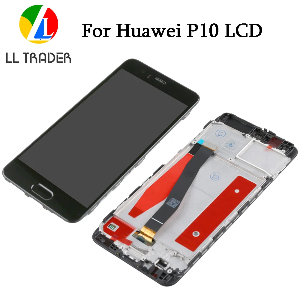 

LL TRADER LCD Assembly for Huawei P10 Touch Screen Black Replacement Panel With Frame P10 LCD Display Pantalla Digitizer+Tools