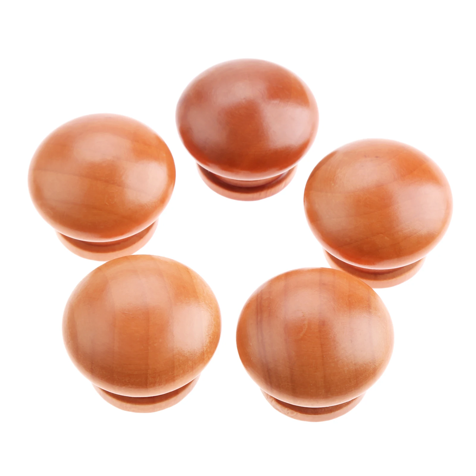 DRELD 5Pcs Wooden Furniture Handles Drawer Knob Wood Knobs and Handles Kitchen Drawer
