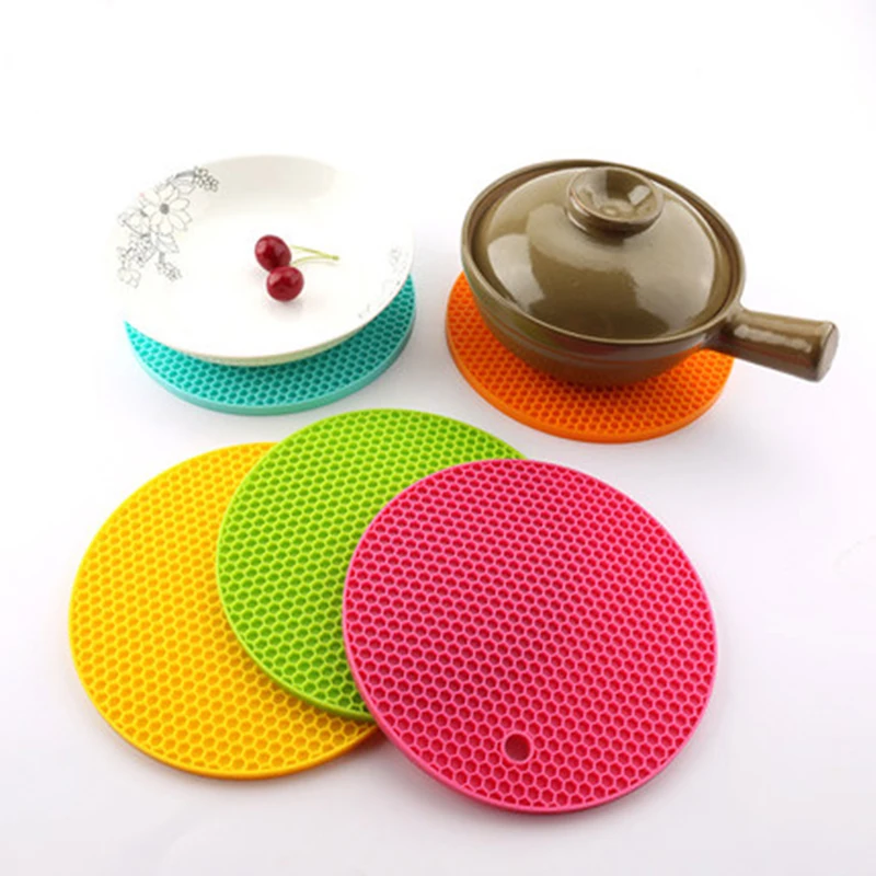 Buy 1pc 7 Color Round Silicone Eat Mat