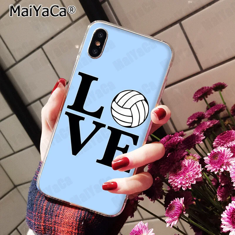 MaiYaCa волейбольные спортивные красочные милые аксессуары для телефонов Чехол для iphone 11 pro 8 7 66S Plus 5S SE XR X XS MAX Coque Shell - Цвет: A7