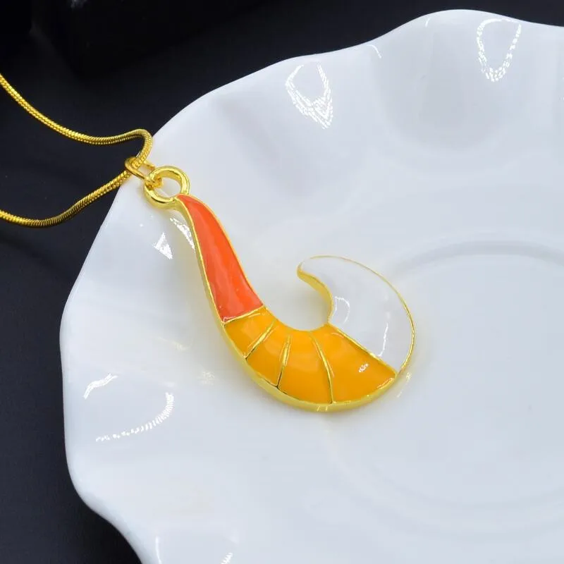 

Anime Ladybug Necklace Men Gold Fox Fish Hook Shape Pendants Lady Girl Charms Women Men Cosplay Anime Jewelry Costume