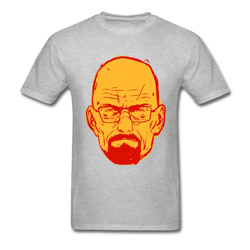 Heinsenberg Geek Summer/Fall 100% Cotton Fabric Round Neck Adult Tops T Shirt Tshirts Company Short Sleeve Top T-shirts Heinsenberg grey