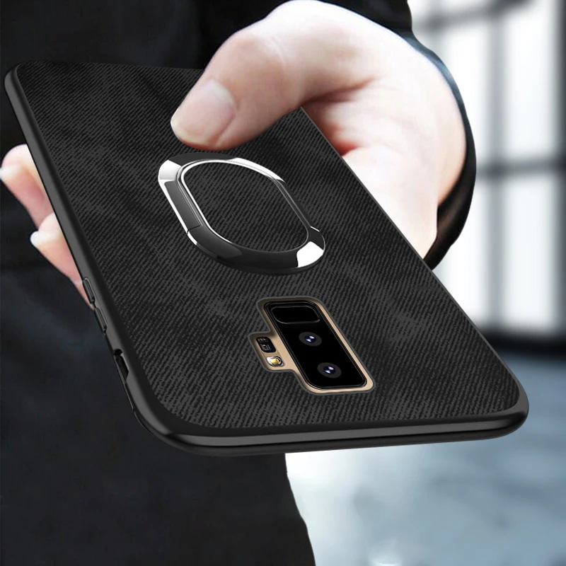 

Phone Case For Samsung a5 a7 2017 For S7 S8 S9 Plus Note 8 9 Case Fabric Bracket For samsung a3 a7 a8 j3 j5 j7 2017 case