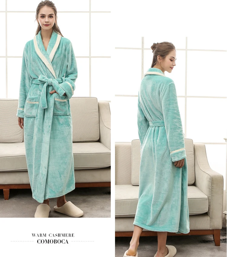 Women's Robe Warm Sexy Winte Bathrobe Women Cotton Robe Women's Bathrobe Dressing Gowns For Women Home Gowns Sleepwear Clothes 17