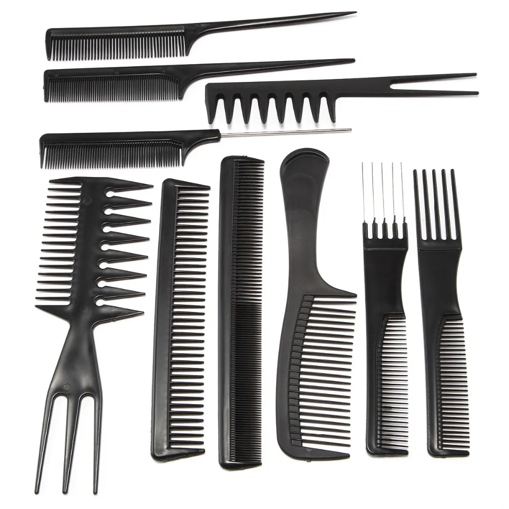 Buy 10pcs/set Professional Hair Salon Barber Comb Set