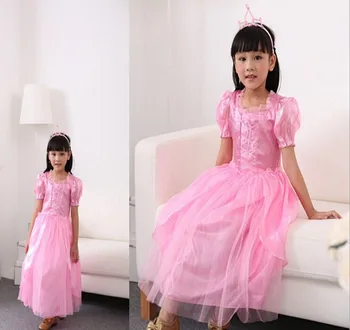 

Free Shipping Pink Adult Fantasia New Costumes Kids Girls Halloween Clothing Fairy beauty Dress