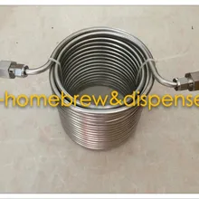 Охлаждающая катушка из нержавеющей стали длиной 15 м, двухслойная, хорошо подходит для изготовления коробок для Охлаждения пива, катушка с гайкой 5/8 'G