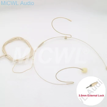 

Pro Headworn Microphone Omni-directional Beige Headset Microphone For 3.5mm External Lock OM40-21
