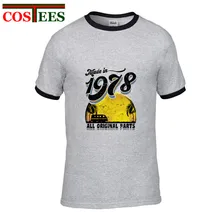 Hecho en 1978, todas las piezas originales, camiseta Vintage, camiseta de algodón para hombre, camiseta clásica Retro para cumpleaños, regalo perfecto para papá