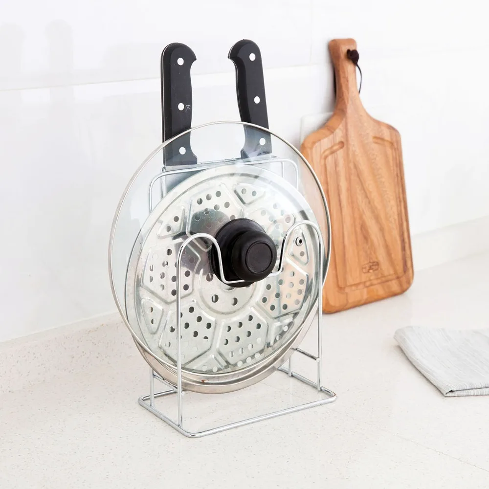 Kitchen Organizer Storage Shelf Kitchen Rack Knife Holder Block Pot Lid Pan Cover Organizer Cutting Board Holder Stainless Steel Kitchen Organizer Storage Shelf Kitchen Rack Knife Holder Block Pot Lid Pan Cover Organizer Cutting Board Holder Stainless Steel