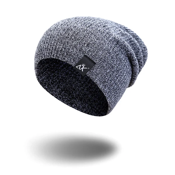 Black And Blue Микс Цвета Мешковатые Шапочки Для Мужчин Зимняя Шапка женская Нружная Лыжная Шапка Женский Мягкий Головной Убор Из нитролома Неряшливыая Вязаная Шапка Для Парней - Цвет: Black And Blue