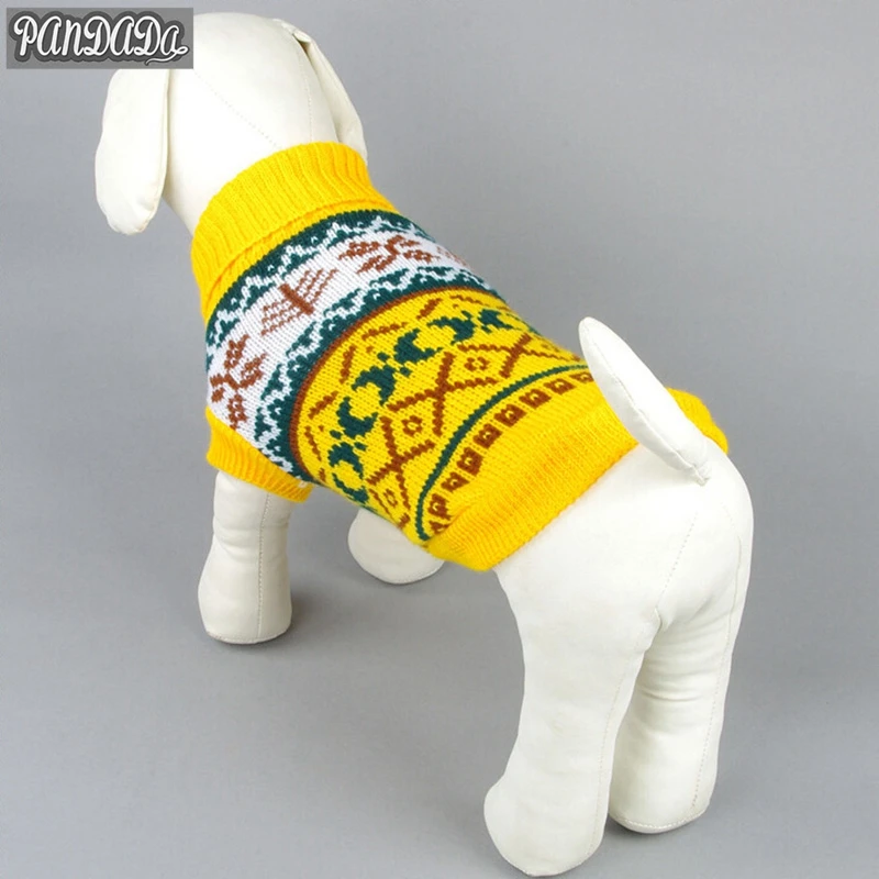 Костюм Щенка свитер для собаки вязаная одежда Снежинка одежда для кошечек одежда джемпер