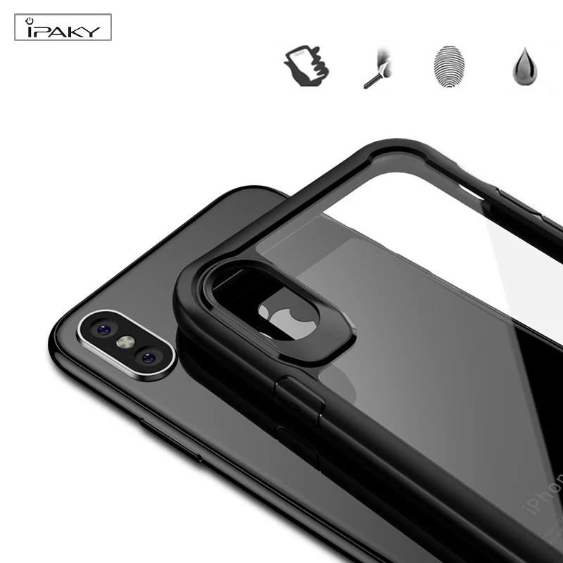 Ipaky чехлы для iphone 8 издание ТПУ Мягкий край кремния половины завернутый корпус встроенная крышка прозрачный протектор Shell