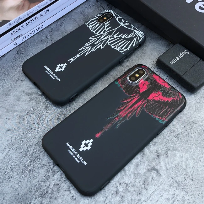 Elektrisk Skære af Barry For iphone XR XS XS MAX Vintage MARCELO BURLON Wings Phone Case For iphone  X 6 7 7plus 8 8plus 6S Plus IMD Matte Cover Coque|Fitted Cases| - AliExpress