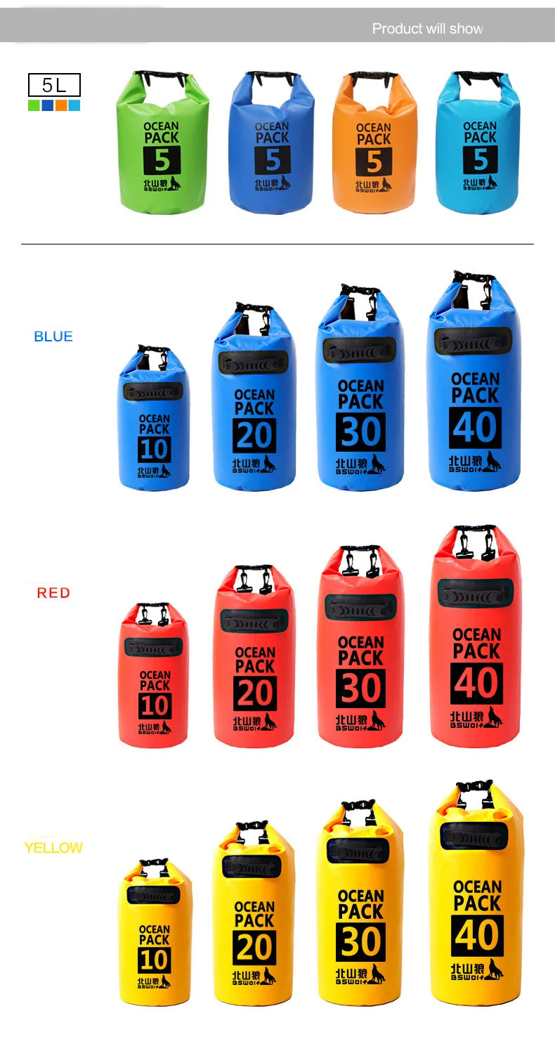 5L Outdoor Waterproof Bags Ultralight Camping Hiking Dry Organizers Drifting Kayaking Swimming Bags  (20)