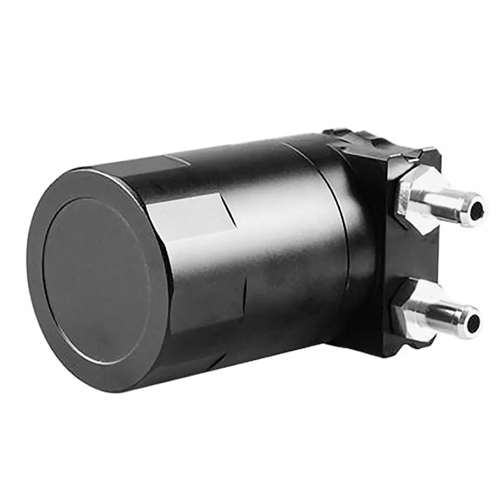 

Universal Aluminum Racing Oil Catch Tank/CAN Round Can Reservoir Turbo Black
