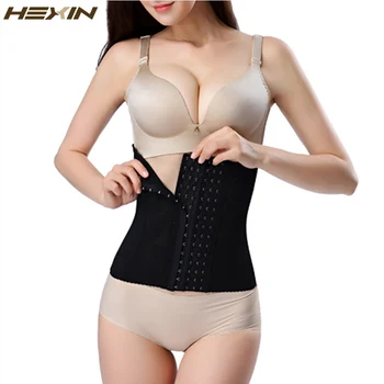 

HEXIN 6 Hooks Waist Trainer Workout Breathable Belly Band Fitness Focused Waist Shaper Women Shapewear Plus Size Corset Body 6XL