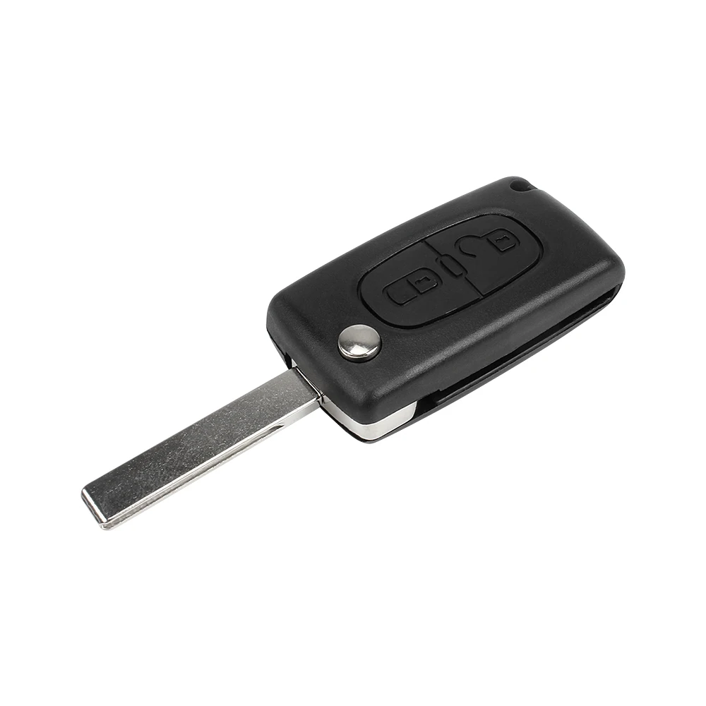 VDIAGTOOL 2 кнопки дистанционного ключа автомобиля оболочки с паз лезвие для Peugeot