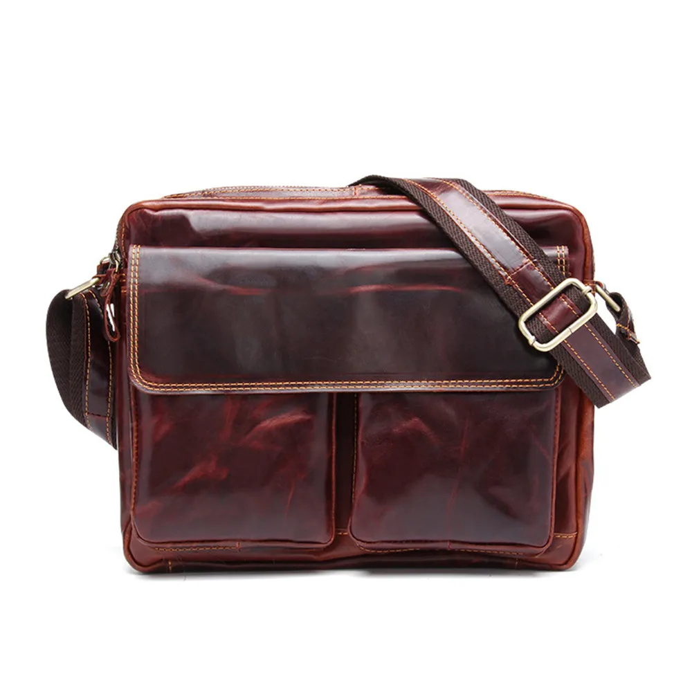 

Joyir Genuine Leather Men bags Casual mens shoulder bags high quality messenger bag Vintage Retro business men's Crossbody Bag
