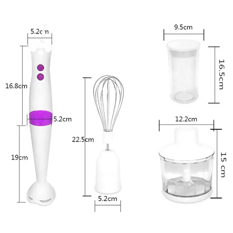 Ручной блендер 4 в 1 портативный универсальный Погружной блендер Мини электрическая соковыжималка Milkshake Mixer Мясорубка венчик Сок чайник