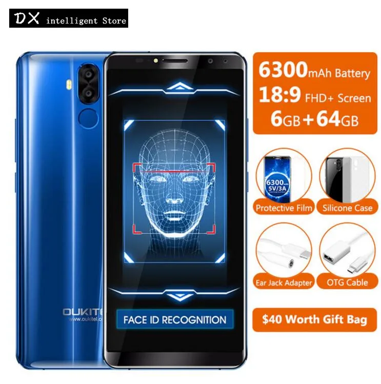 OUKITEL K6 Face ID Helio P23 6 0 &quotдюймовый 18:9 FHD MT6763 Octa Core мобильный телефон 21MP 4 Камера Android 7 1