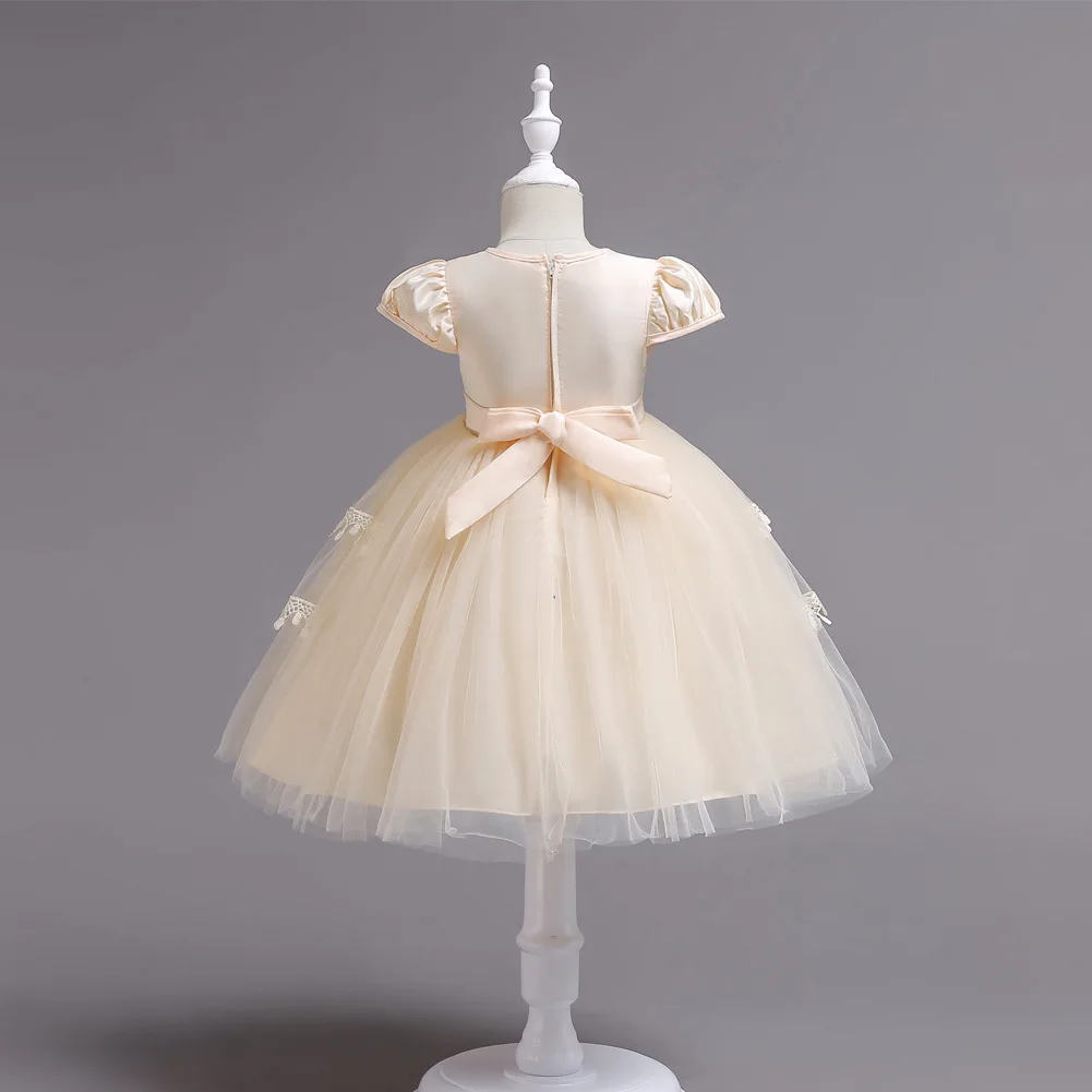 Новое поступление, короткое нарядное платье для маленьких девочек, красивое элегантное фиолетовое, белое, красное платье для девочек 2, 4, 6, 10, 12 лет