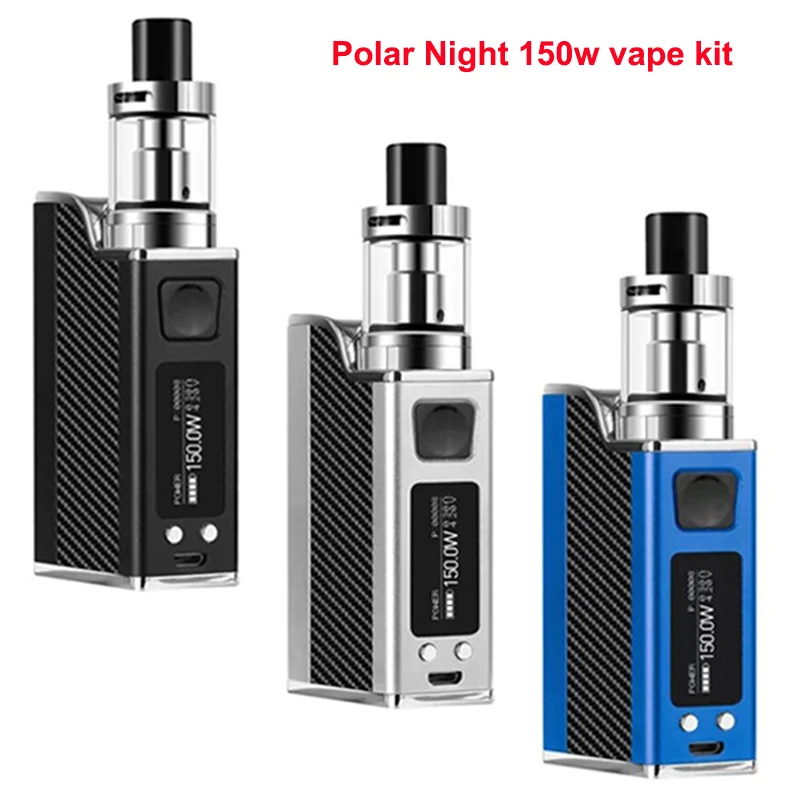 

2019 Original Polar Night 150w Box Mod VAPE Kit 1500mAh 2.0ml Tank Electronic Cigarette Vaporizer Cigarette Vapor e-Cigarette