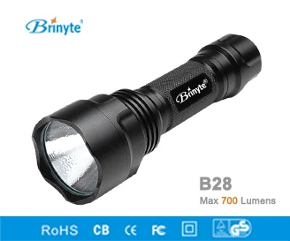 

Brinyte B28 Led Hunting Flashlight Portable 18650 Battery Red Green Blue Light 700lm Led Outdoor Lamp Cree LED Tactical Lantern