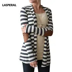 Lasperal 2018 весна лоскутное Повседневное Куртка-кардиган пальто Для женщин Элегантный Полосатый с длинным рукавом Bodycon тонкая верхняя одежда